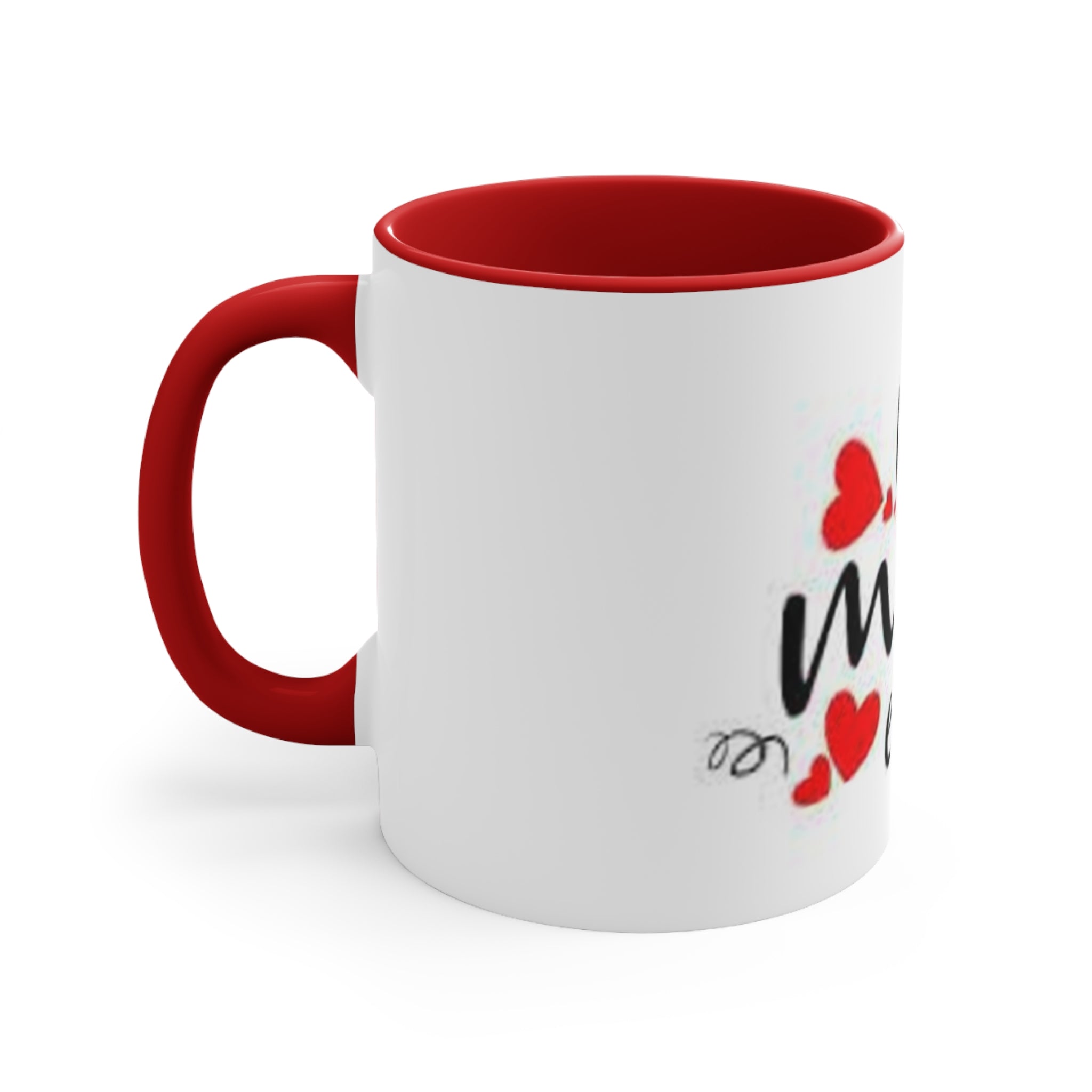 I Love Mom Accent Mugs - Perfect Gift for Mother's Day, Birthday, or Just Because, Cute Coffee Mug, Mom's Day Special