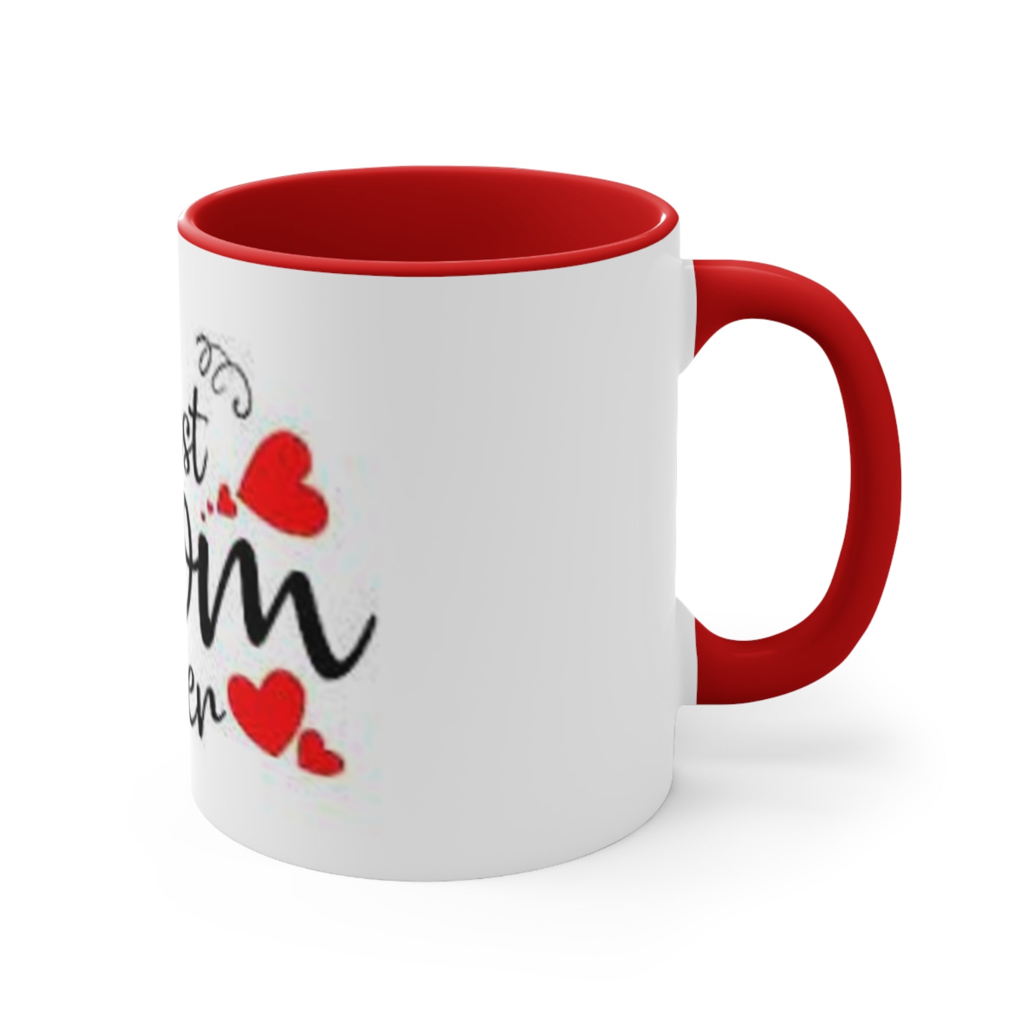 I Love Mom Accent Mugs - Perfect Gift for Mother's Day, Birthday, or Just Because, Cute Coffee Mug, Mom's Day Special