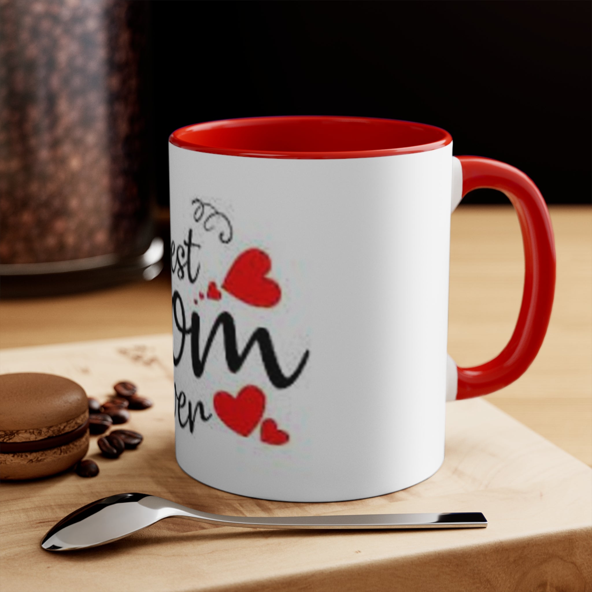 I Love Mom Accent Mugs - Perfect Gift for Mother's Day, Birthday, or Just Because, Cute Coffee Mug, Mom's Day Special