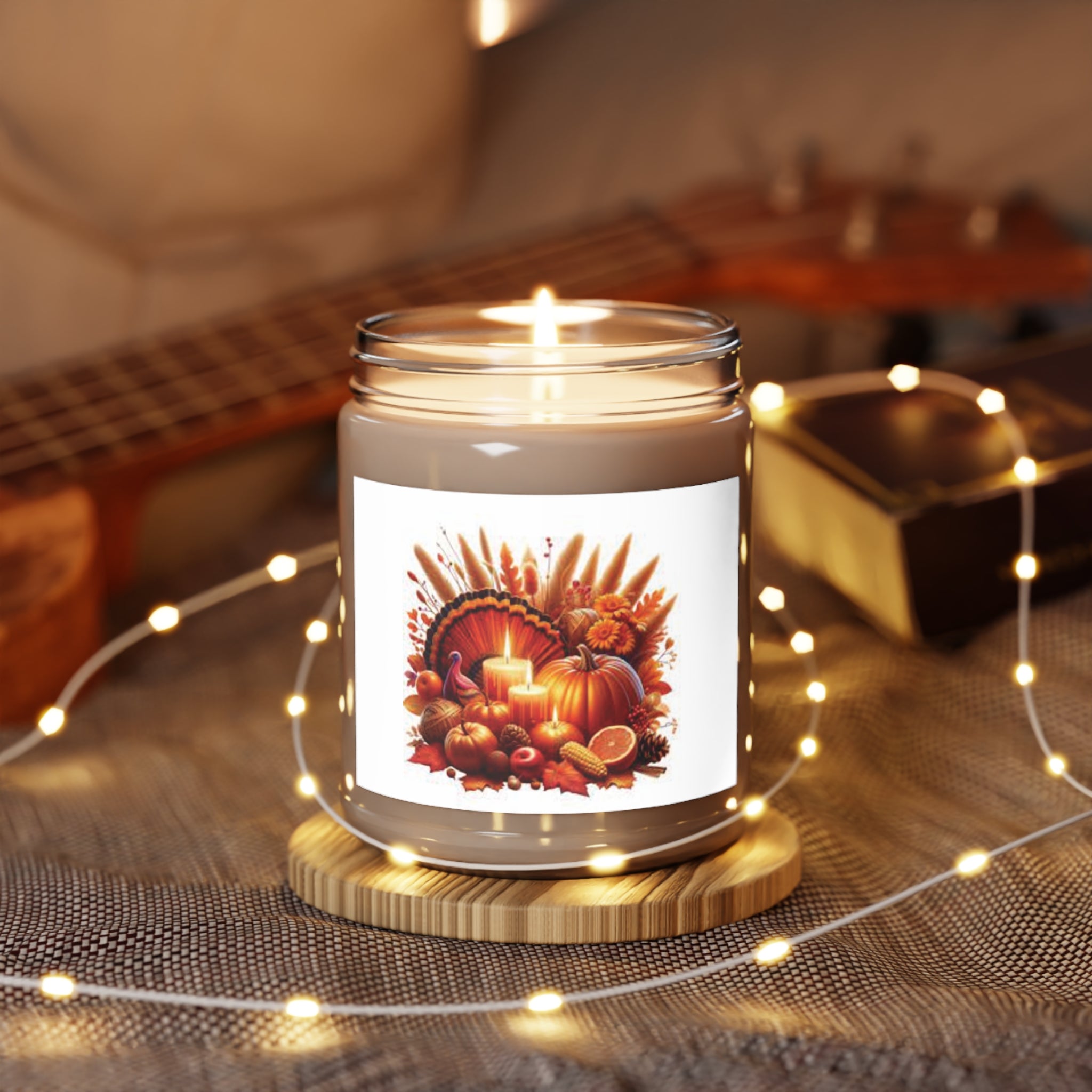 Scented Soy Candles with White Lid, 9oz