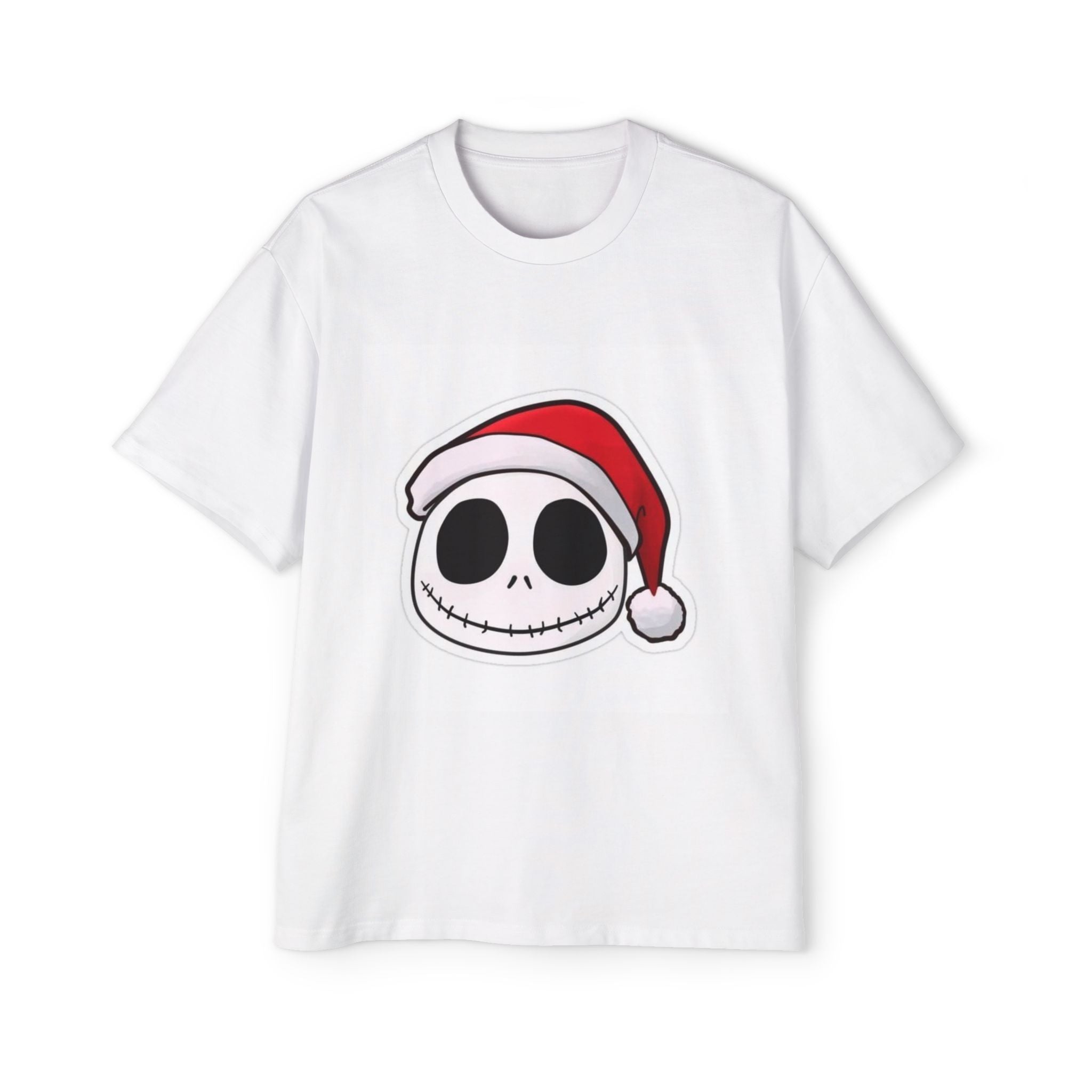 Christmas Skull Tee — Santa Hat Skull Graphic T-Shirt