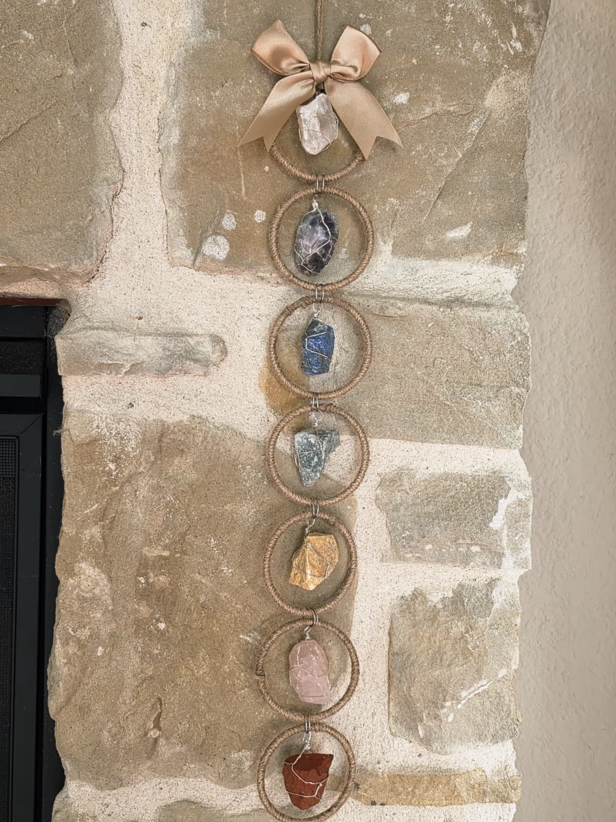Artisan 7-Stone Suncatcher & Daily Reflection Gift Set - Handmade Home Decor
