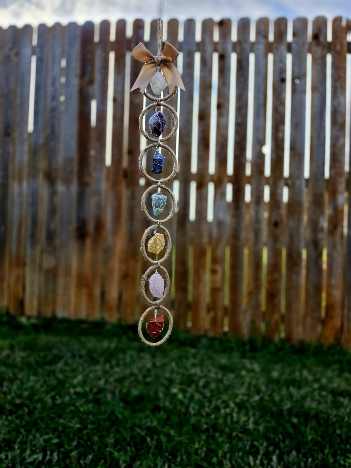 Artisan 7-Stone Suncatcher & Daily Reflection Gift Set - Handmade Home Decor