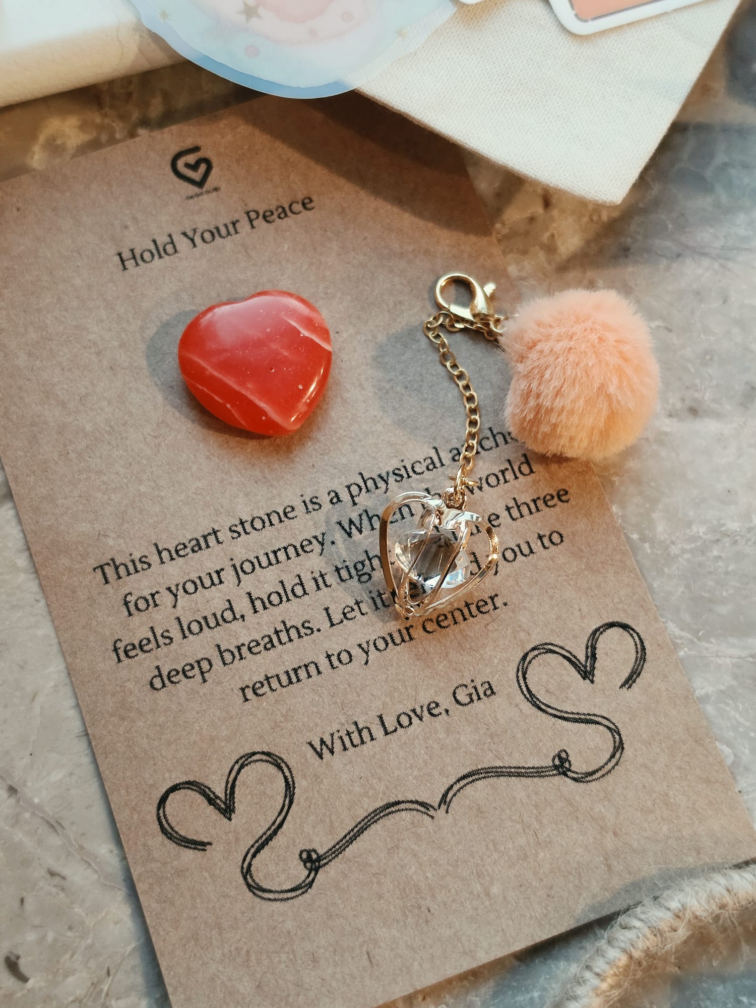 Artisan 7-Stone Suncatcher & Daily Reflection Gift Set - Handmade Home Decor