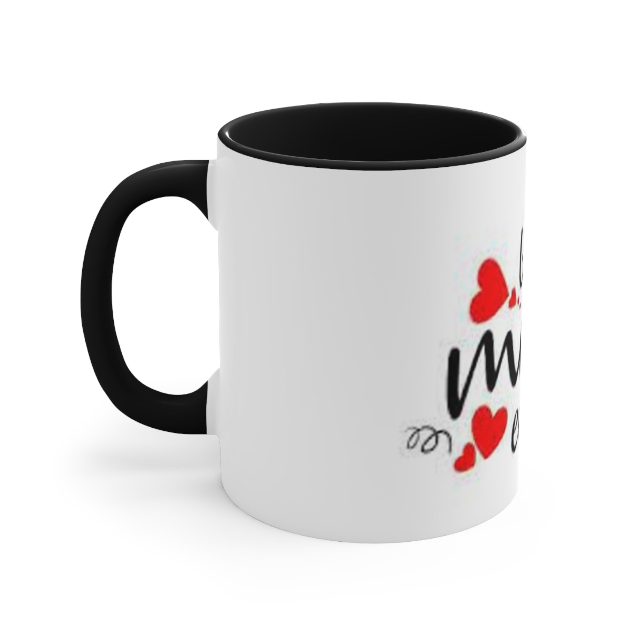 I Love Mom Accent Mugs - Perfect Gift for Mother's Day, Birthday, or Just Because, Cute Coffee Mug, Mom's Day Special
