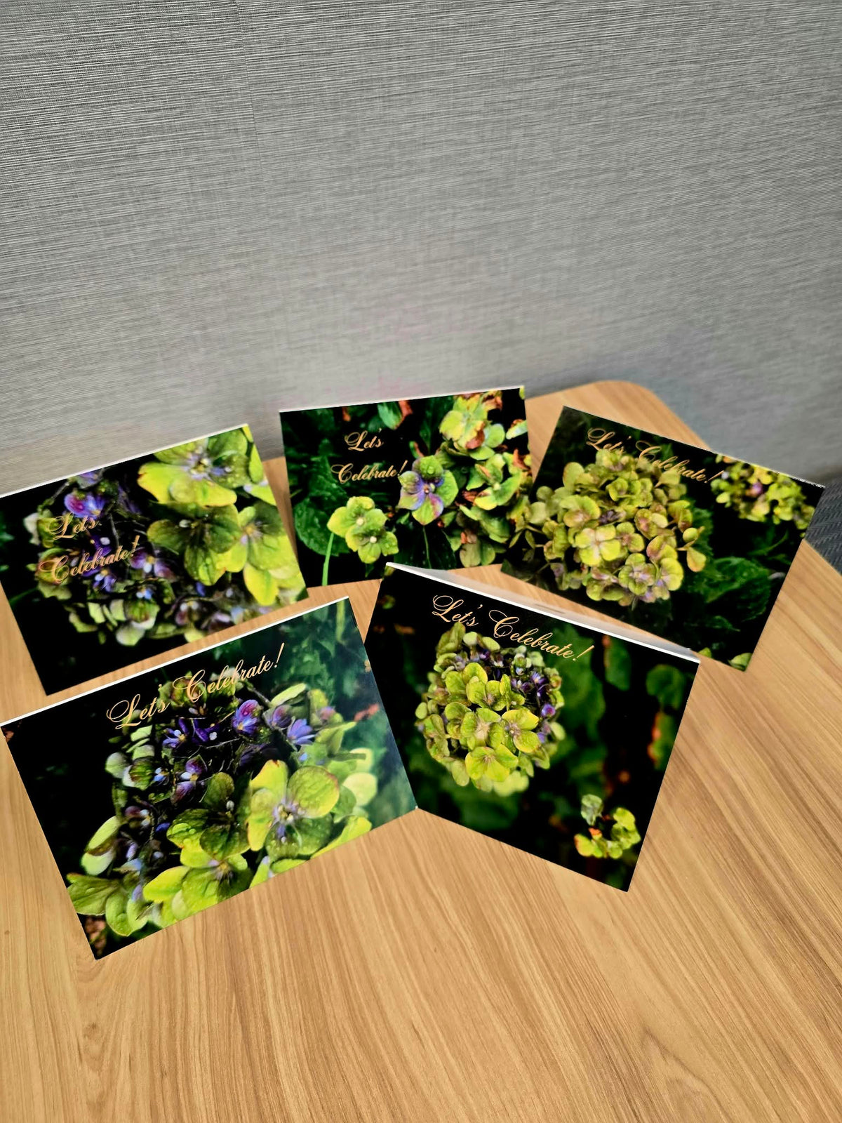 Hydrangea Greeting Cards Set of 5, Botanical Photography Note Cards, Floral Encouragement Blank Cards Pack, Inspirational Quote Cards with Envelopes