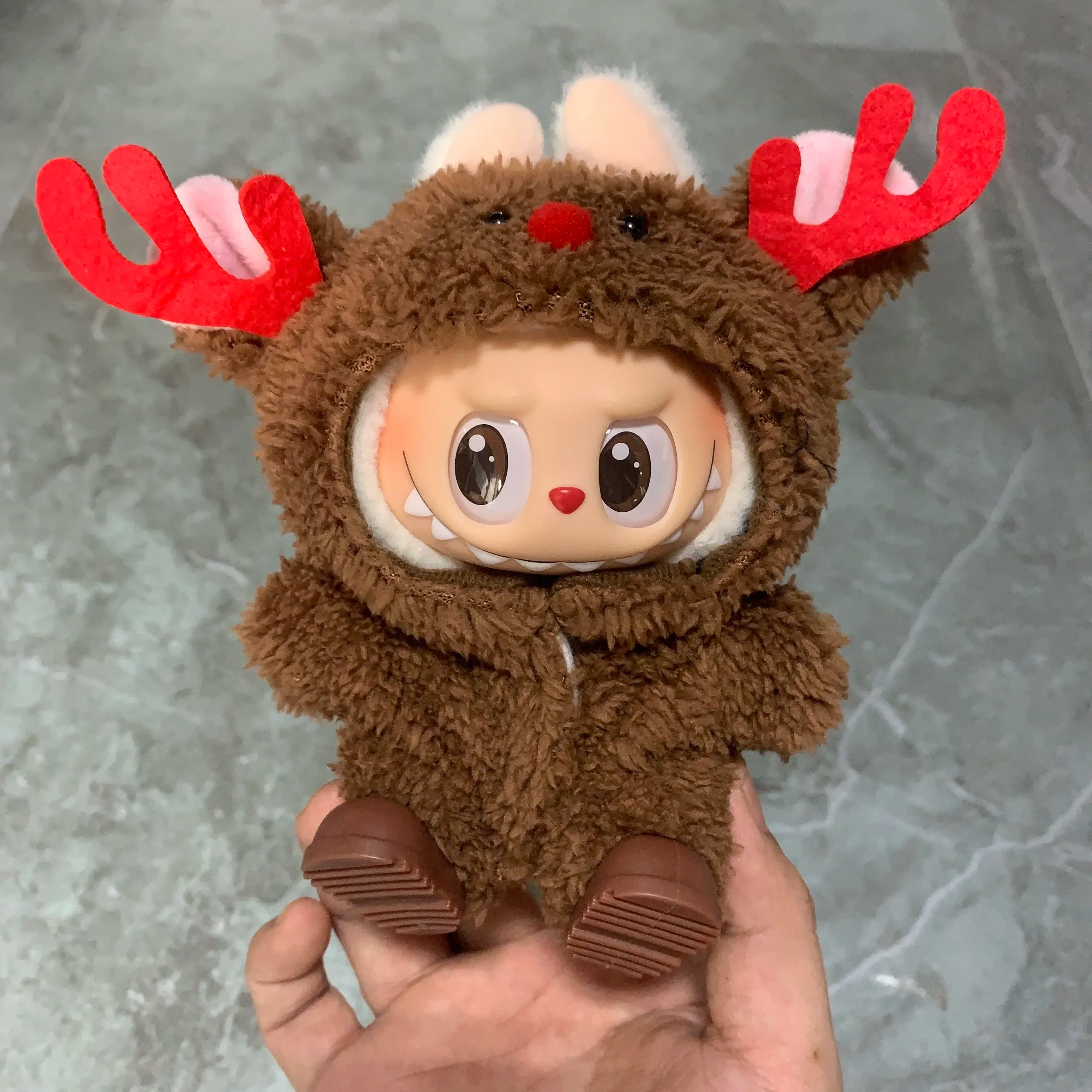 17cm Labubu I II Idol Dolls Clothes Bell Shawl Outfit Christmas Cape Snowman Deer Korea Kpop Exo Clothing Plush Doll'S Clothes