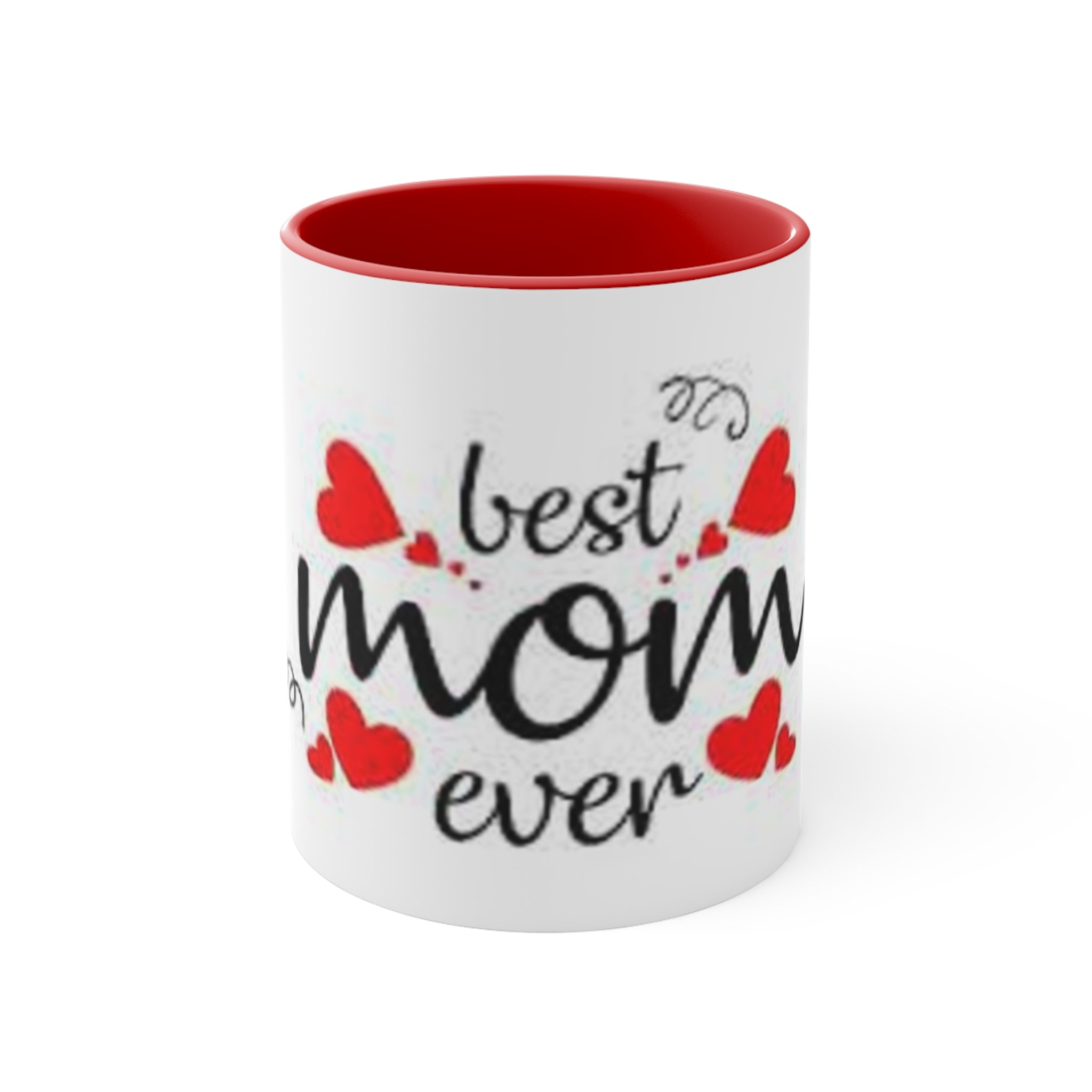 I Love Mom Accent Mugs - Perfect Gift for Mother's Day, Birthday, or Just Because, Cute Coffee Mug, Mom's Day Special