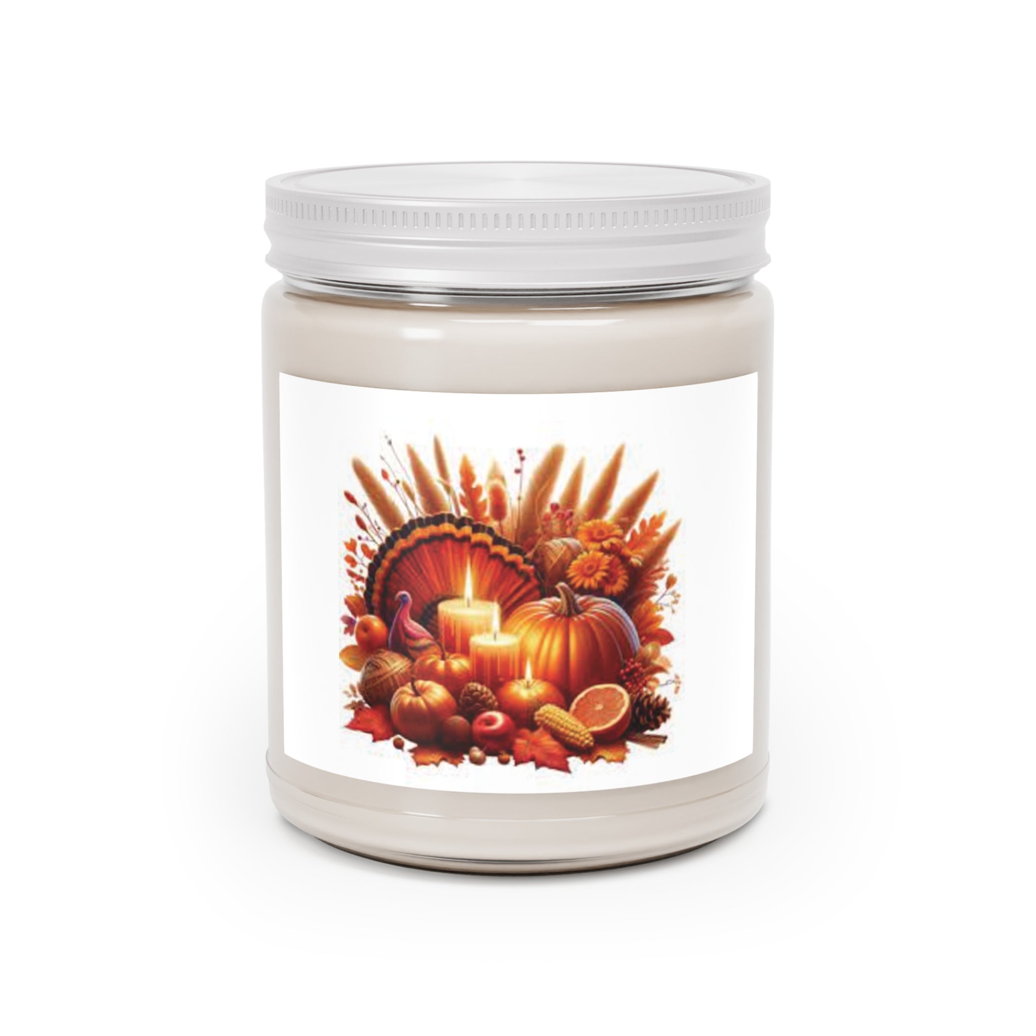 Scented Soy Candles with White Lid, 9oz