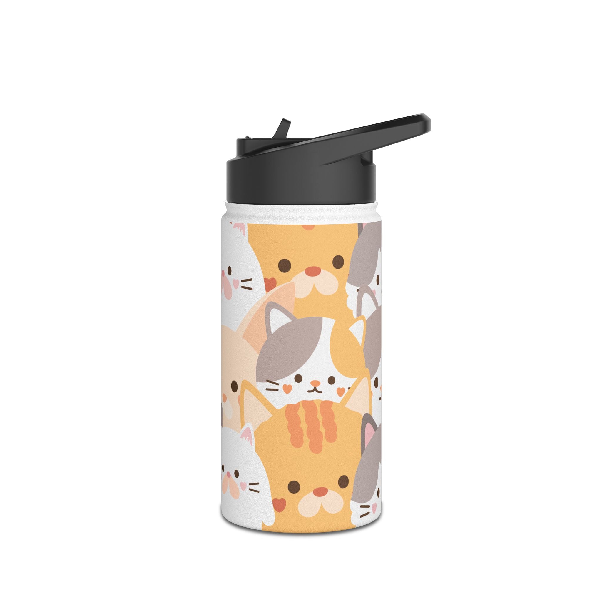 Cute Cats Stainless Steel Water Bottle, Standard Lid