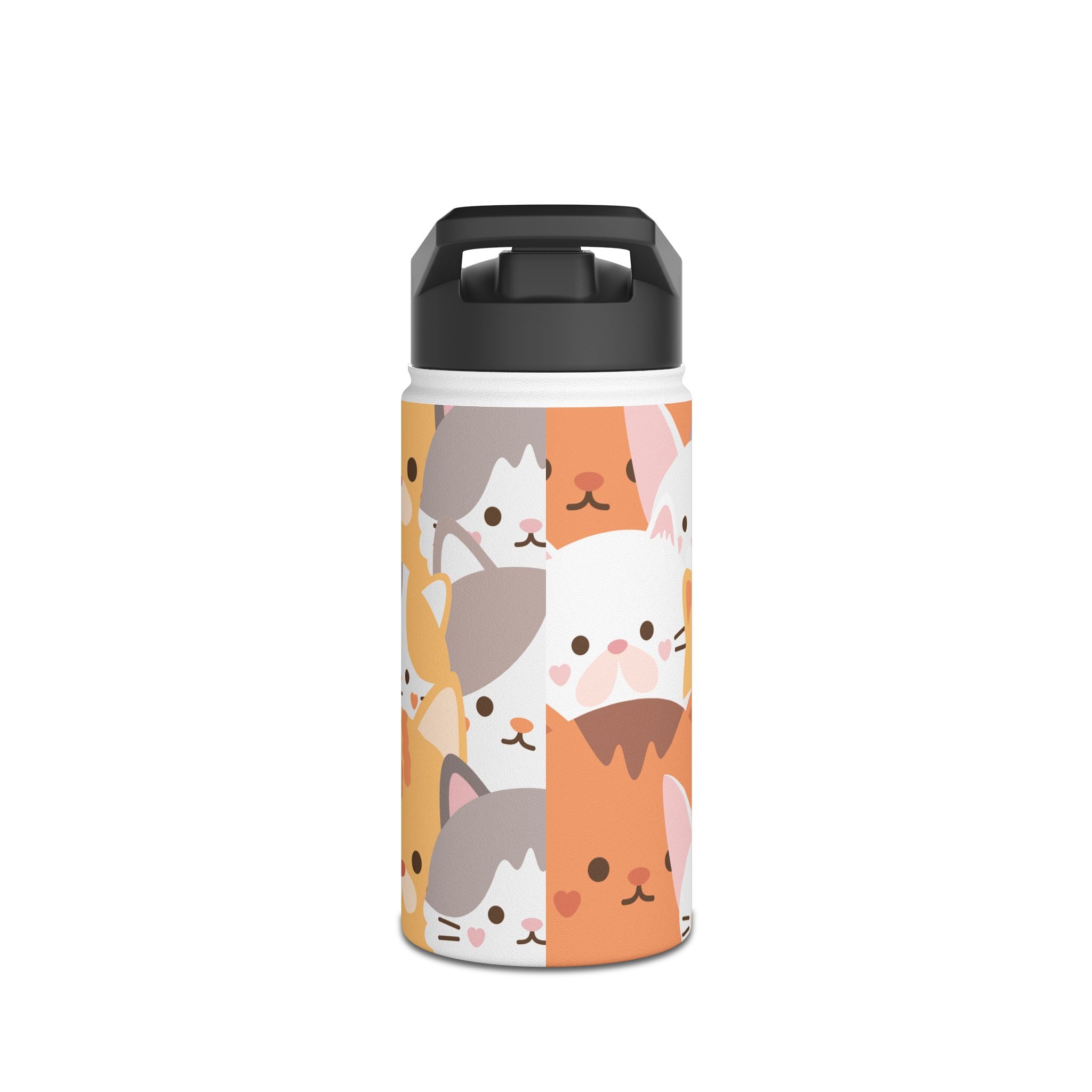 Cute Cats Stainless Steel Water Bottle, Standard Lid