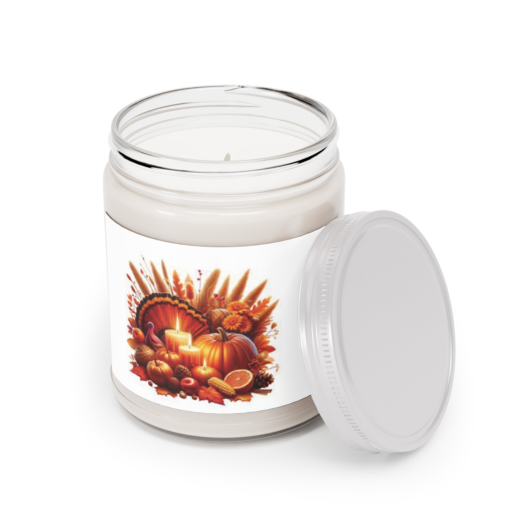 Scented Soy Candles with White Lid, 9oz