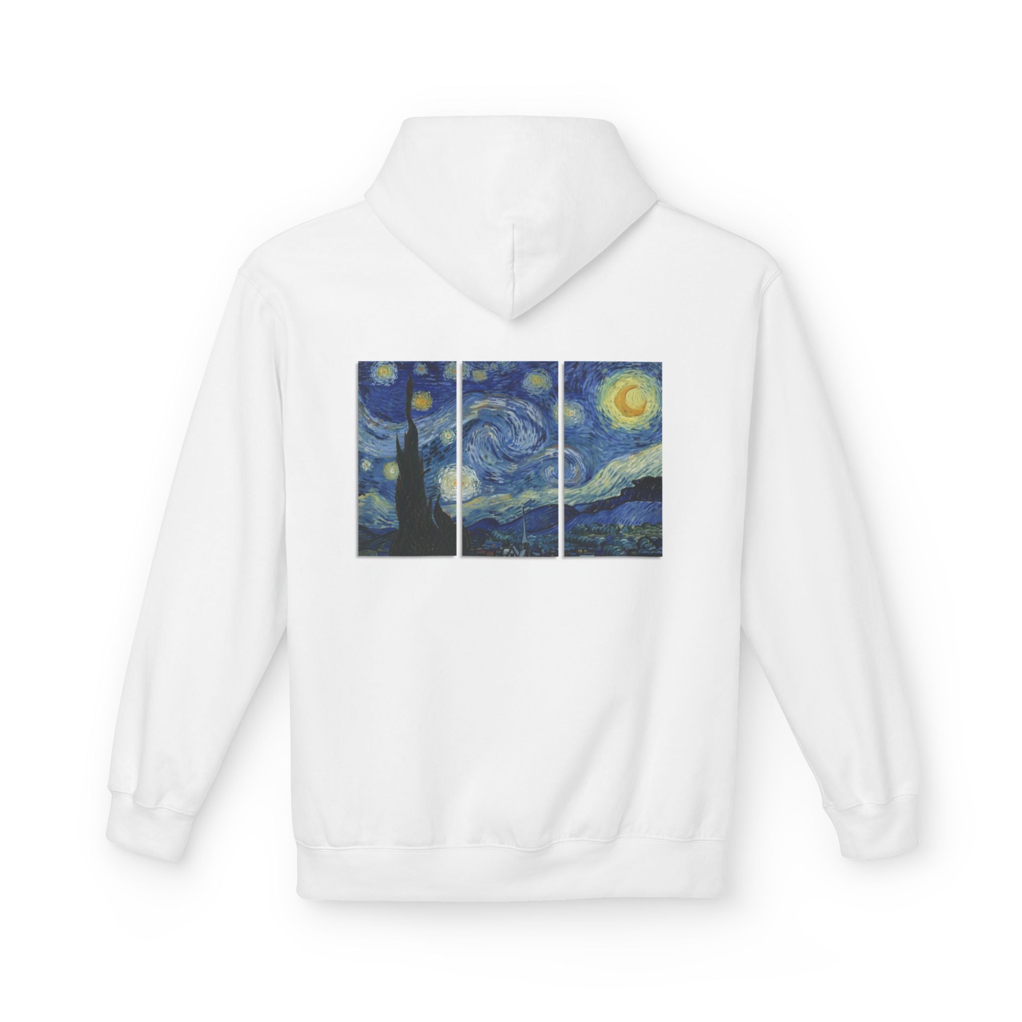 Starry Night Triptych Hoodie — Van Gogh Inspired Art Pullover