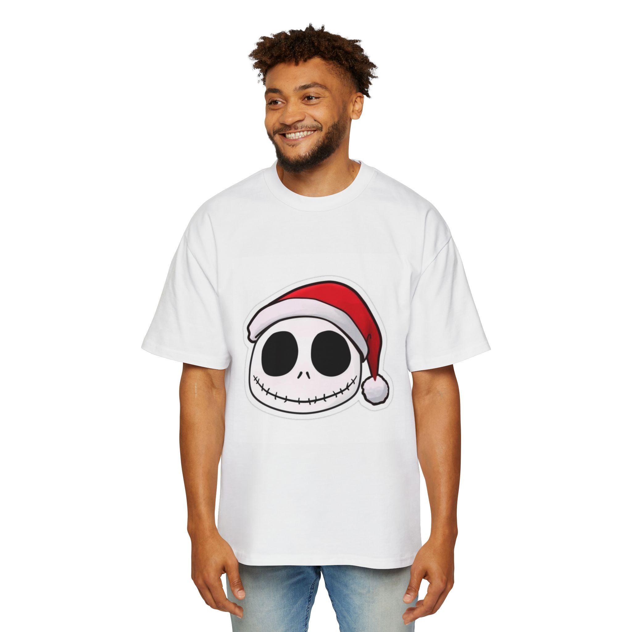 Christmas Skull Tee — Santa Hat Skull Graphic T-Shirt