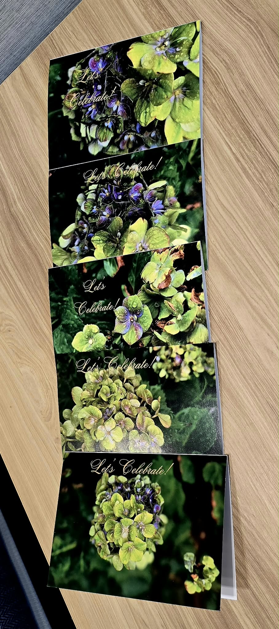 Hydrangea Greeting Cards Set of 5, Botanical Photography Note Cards, Floral Encouragement Blank Cards Pack, Inspirational Quote Cards with Envelopes