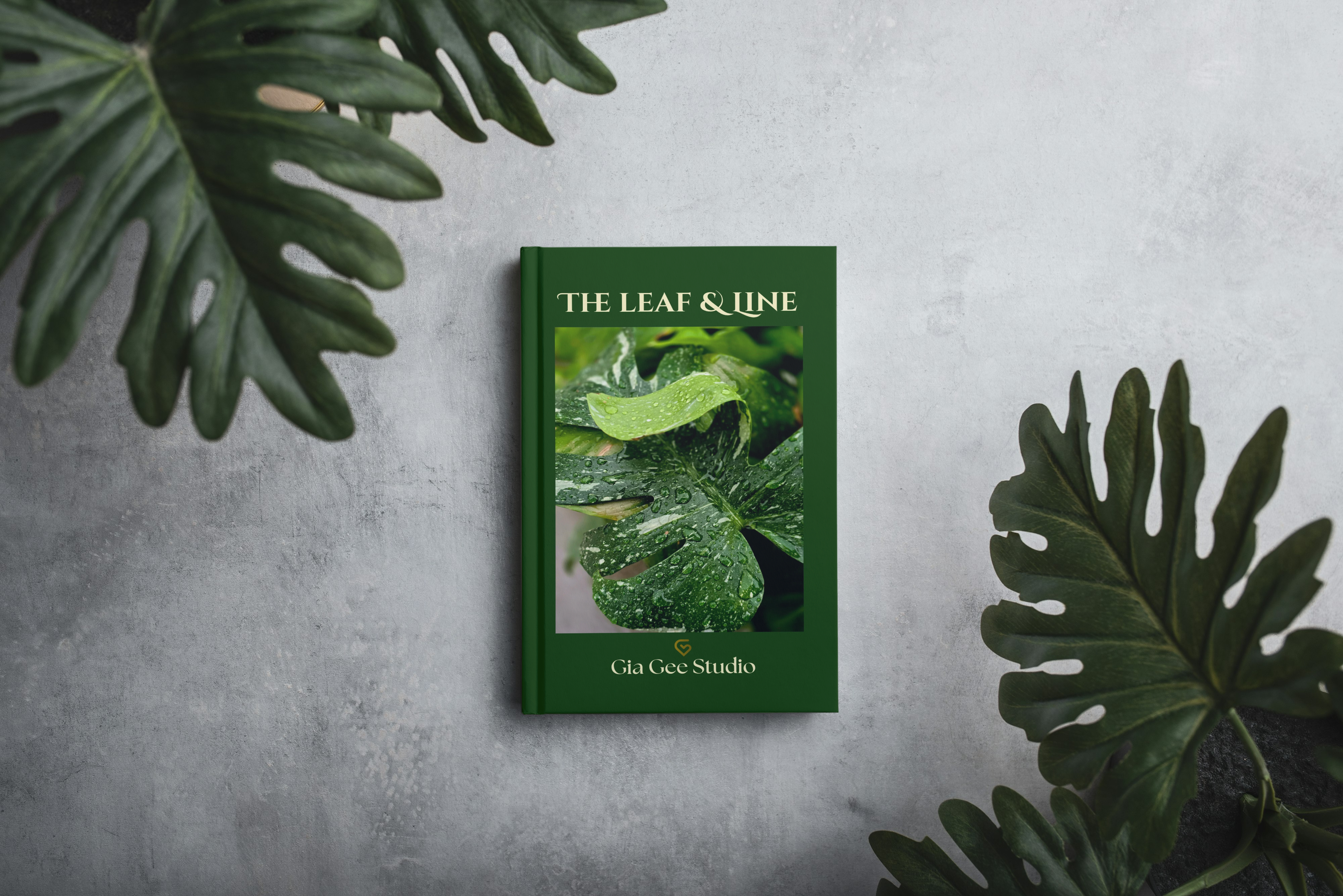 Flat Lay Botanical mock up Journal  